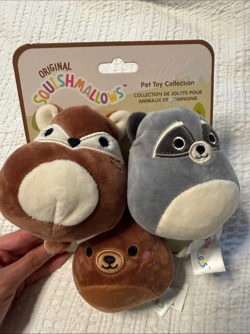 Squishmallows Brown & Gray Pet Plush Trio